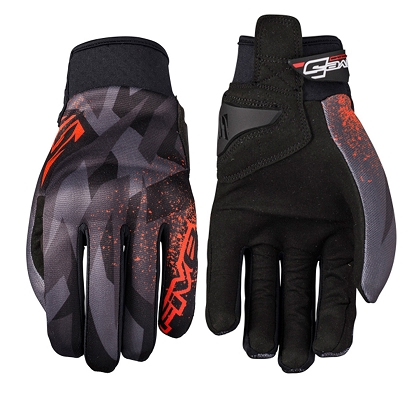 GLOVES FIVE GLOBE SHELL CAMO FLUO RED