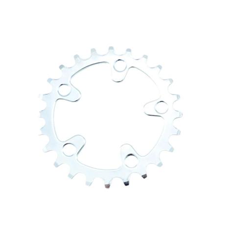 STRONGLIGHT ROAD CHAINRING DIAM 74 INTER 24TDS SILVER STRONG STEEL 8 / 9 / 10V. 5 BRANCHES