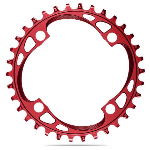 CHAINRING ABSOLUTE BLACK 34D 104 BCD 4 ARMS 1x10-12V ALUMINUM RED
