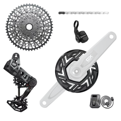 SRAM GX T-TYPE EAGLE E-MTB AXS POD 104BCD 34D 1x12V ELECTRONIC GROUP (10-52)(CRANKS NOT INCLUDED)