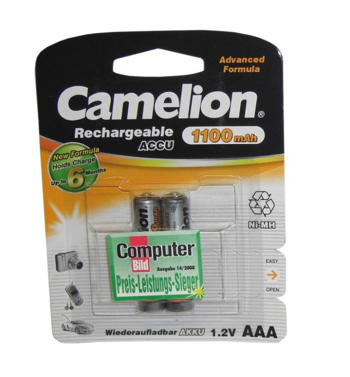 PILE CAMELION ACCU RECHARGEABLE 1100 mAh 1.2V AAA (the two)